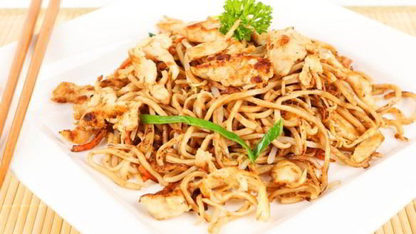 Рецепт Яичная вок лапша с курицей