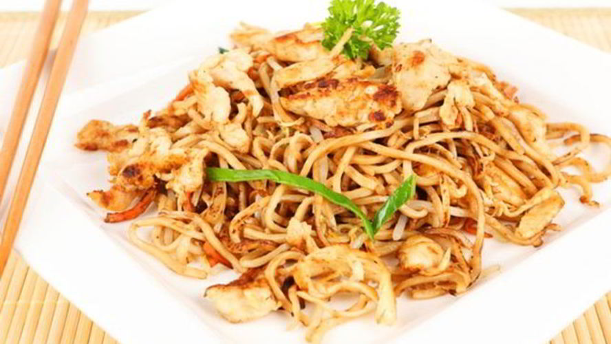 Рецепт яичная вок лапша с курицей