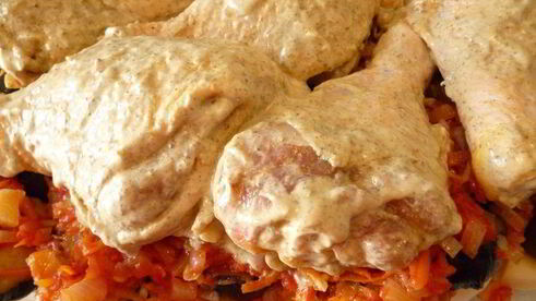 куриное жаркое с баклажанами и картофелем