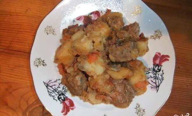 Жаркое из баранины в мультиварке