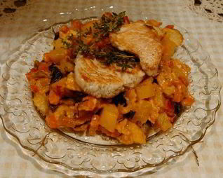 Жаркое из индейки с пармезаном