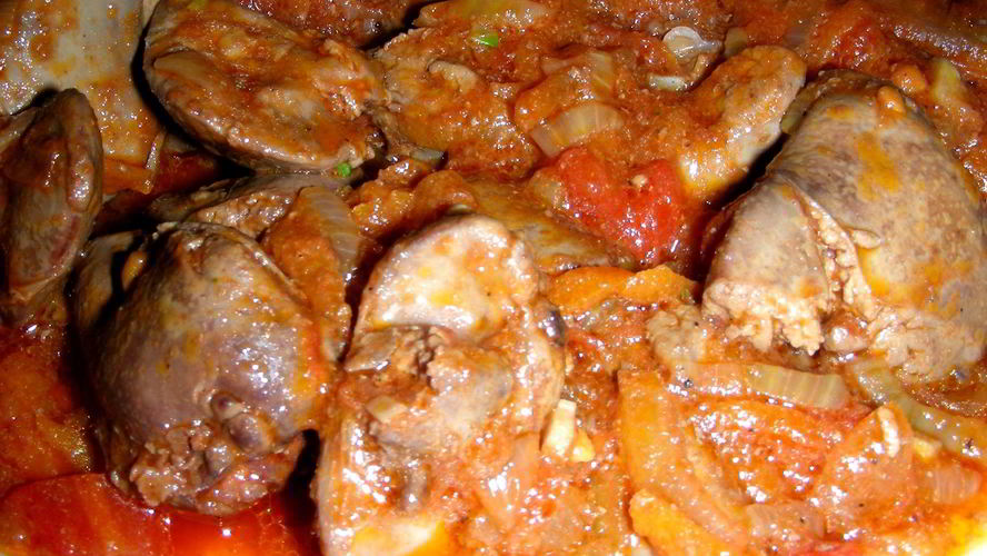 Рецепт жаркое из куриной печени