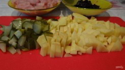 жаркое из курицы, картошки и грибов