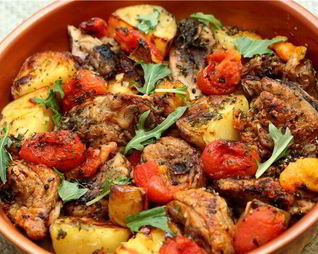 Жаркое из курицы с овощами