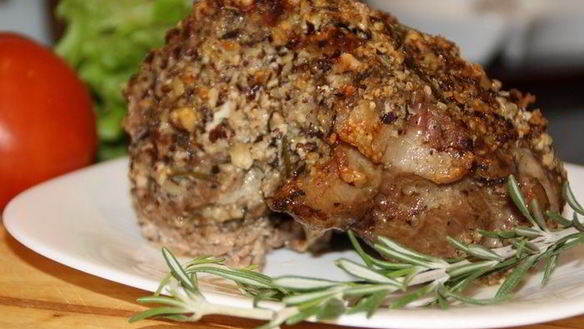 Рецепт Жаркое из свинины в орехово-горчичной панировке