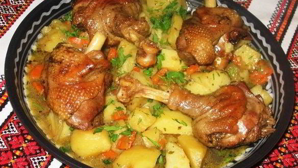 Рецепт Жаркое из утки в духовке