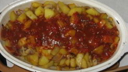 жаркое на сковороде