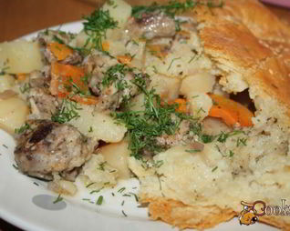 Жаркое под хлебной корочкой