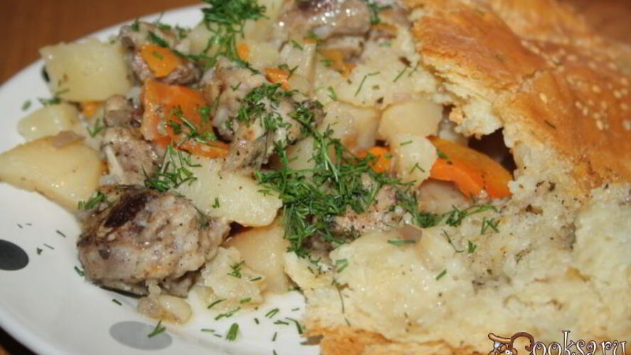 Рецепт жаркое под хлебной корочкой