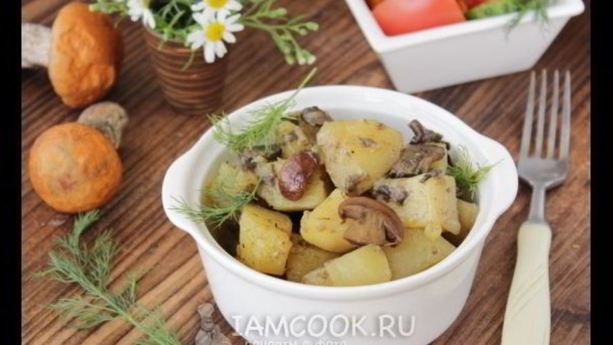 Рецепт жаркое с грибами и картошкой