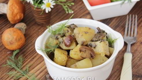 жаркое с грибами и картошкой