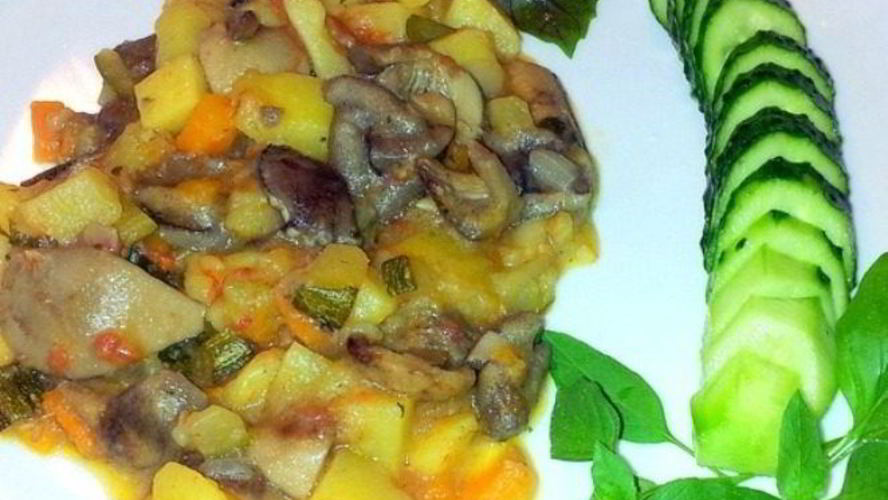 Рецепт жаркое с грибами в мультиварке