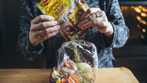 жаркое с куриными сердечками