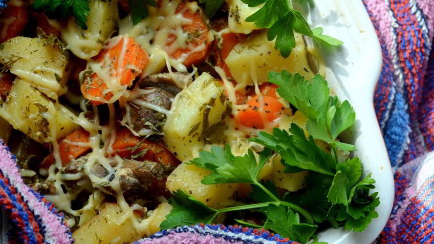 Рецепт жаркое с шампиньонами