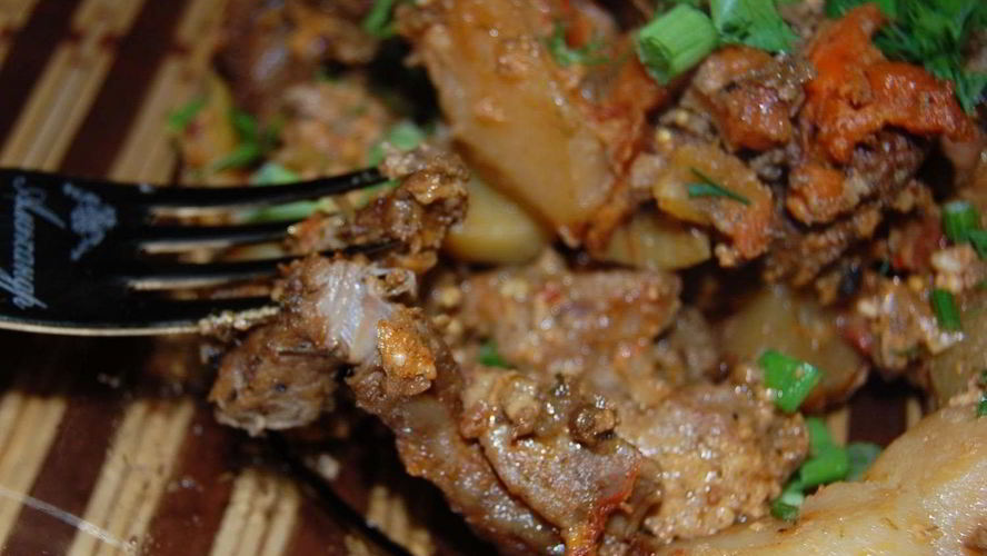 Рецепт жаркое со свининой и овощами