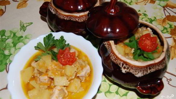 Рецепт Жаркое в горшочке с картофелем