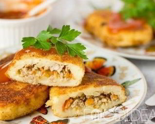 Картофельные зразы с фаршем