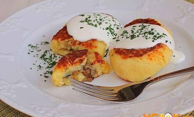 Картофельные зразы с грибами