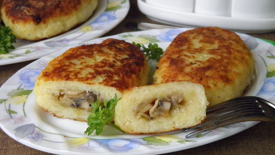 Рецепт зразы картофельные с грибами