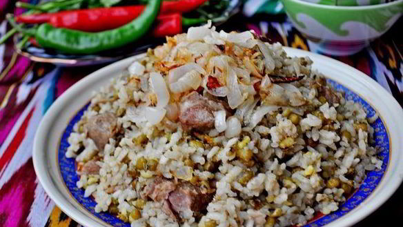 Рецепт Ароматной каши с машем, рисом и мясом