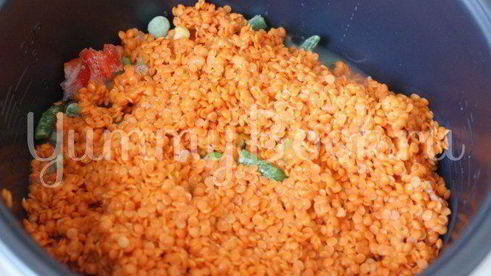 чечевичная каша с мясом и овощами в мультиварке