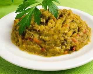 Гороховая каша с грибами