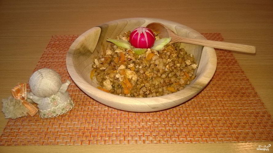 Рецепт гречка по-купечески с куриным фаршем