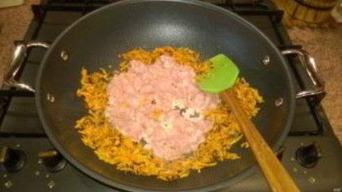 гречка по-купечески с куриным фаршем