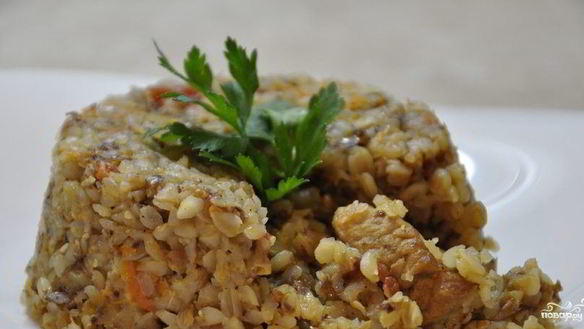 Рецепт Гречка по-купечески со свининой