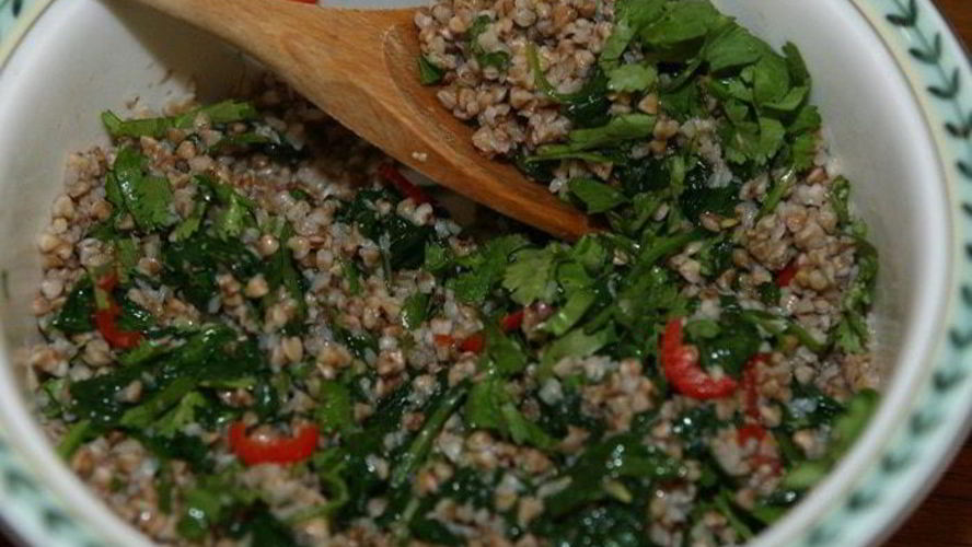 Рецепт гречка с чили и шпинатом