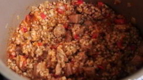 гречка с индейкой