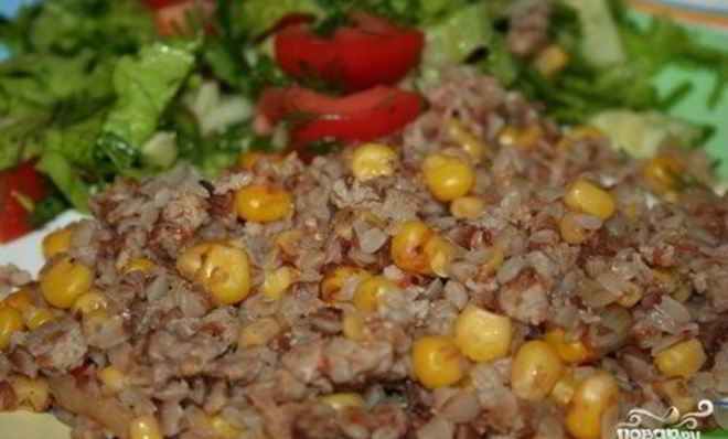 Гречка с кукурузой
