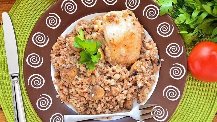 Рецепт гречка с курицей и грибами