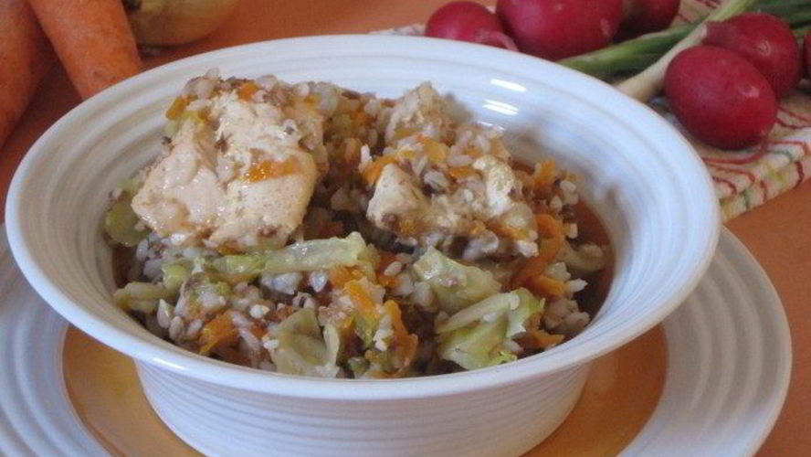 Рецепт гречка с курицей и капустой