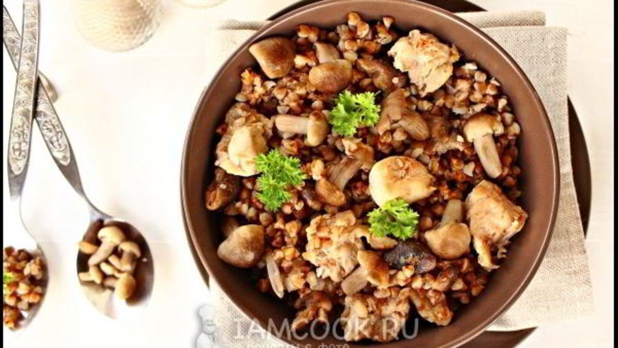 Рецепт гречка с мясом и грибами в мультиварке