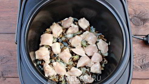 гречка с мясом и грибами в мультиварке