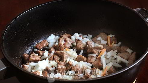 гречка с мясом на сковороде