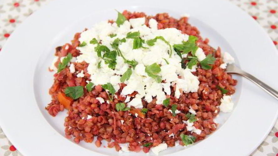 Рецепт гречка с овощами и фетой