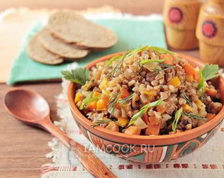 Гречка с овощами в мультиварке