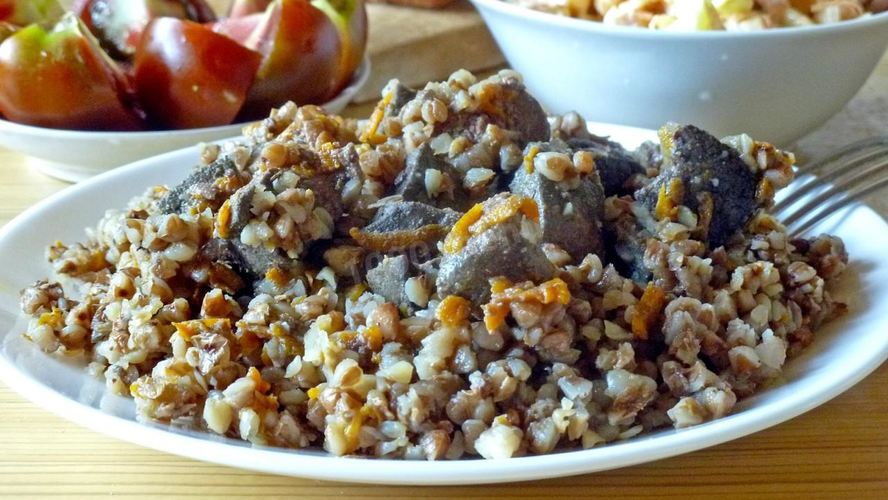 Рецепт гречка с печенью