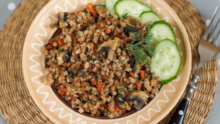 Рецепт гречка с шампиньонами