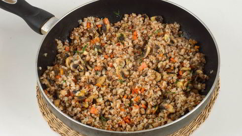 гречка с шампиньонами