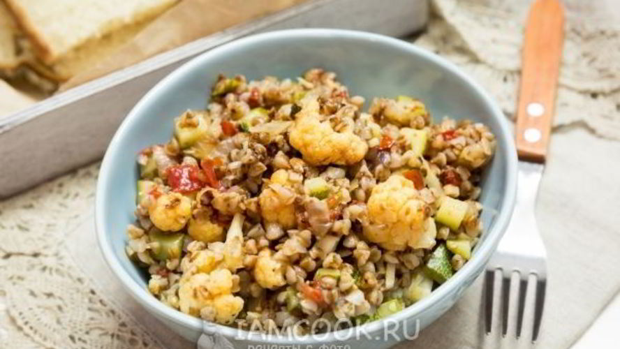 Рецепт гречка с жареными овощами