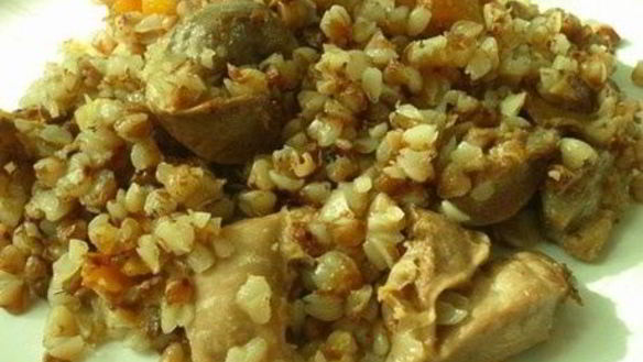 Рецепт Гречка с желудками в мультиварке