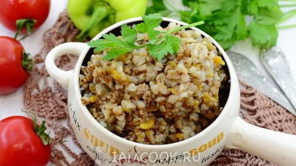 Рецепт Гречка со свиным фаршем в мультиварке