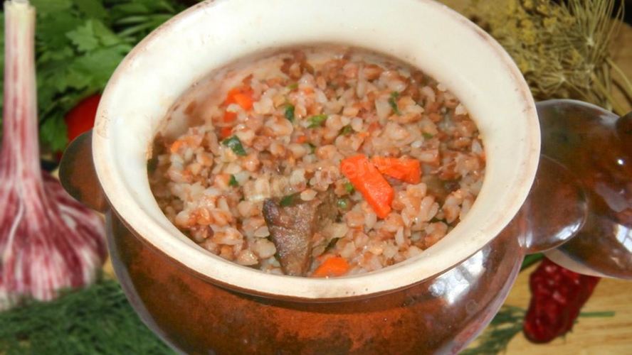 Рецепт гречка в горшочках с говядиной