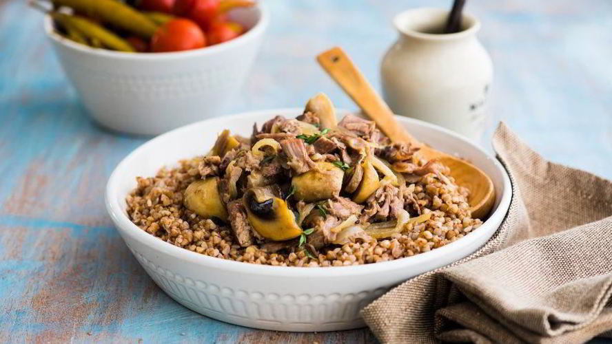 Рецепт гречневая каша с грибами и индейкой