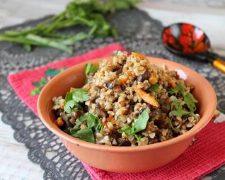 Гречневая каша с грибами