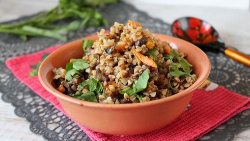 гречневая каша с грибами