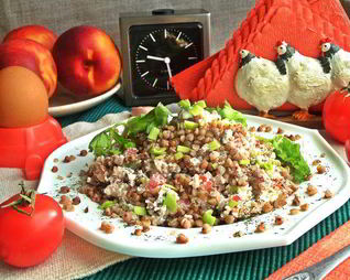 Гречневая каша с несладким творогом